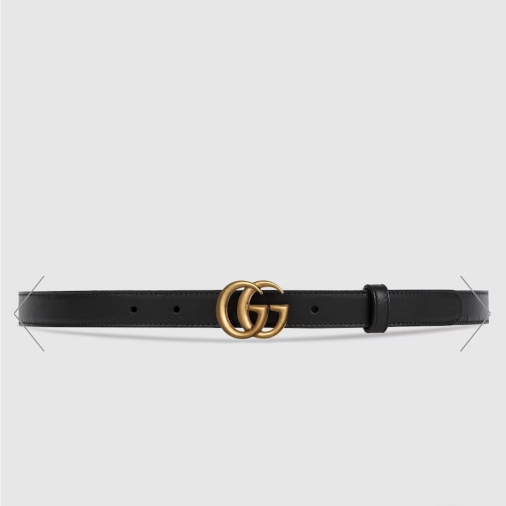 Gucci Double G Leather Belt IN BOX